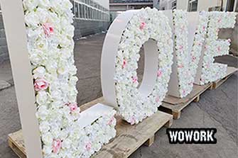 Giant Letters with flower-4ft